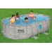 BESTWAY Power Steel Swim Vista Frame Pool 427 x 250 x 100 cm, mit Filterpumpe 56714