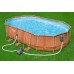 BESTWAY Power Steel Comfort Jet Frame Pool 610 x 366 x 122 cm, mit Filterpumpe 56719