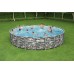 BESTWAY Power Steel Frame Pool 671 x 132 cm, Komplett-Set mit Filterpumpe 56889