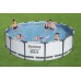 BESTWAY Steel Pro Max Frame Pool 427 x 107 cm, Komplett-Set mit Filterpumpe 56950