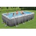 BESTWAY Power Steel Frame Pool 549 x 274 x 122 cm, Komplett-Set mit Filterpumpe 56998