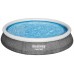 BESTWAY Fast Set Pool 396 x 84 cm, mit Filterpumpe, Rattan-Optik 57376