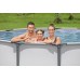 BESTWAY Steel Pro Max Frame Pool 396 x 122 cm, Komplett-Set mit Filterpumpe 5618W