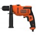 BLACK & DECKER Schlagbohrmaschine orange/schwarz, 500 Watt BEH200-QS