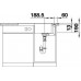 BLANCO AXIA III 45 S Silgranit inkl. Glasschneidbrett felsgrau InFino Ablauf 523184