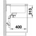 BLANCO SUBLINE 340/160-U Unterbauspüle SILGRANIT PuraDur, InFino, felsgrau 523549