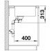 BLANCO Subline 340/160-F Granitspüle SILGRANIT PuraDur, InFino, anthrazit 523568