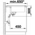 BLANCO DELTA II Eck-Einbau-Spüle Silgranit PuraDur jasmin InFino Ablauf 523662