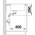 BLANCO Andano 340/340-IF / A Edelstahlspüle InFino mit Zugknopf 522997