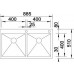 BLANCO Zerox 400/400 IF / A Edelstahlspüle mit Ablauffernbedienung 521648