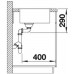 BLANCO Andano 450-IF Edelstahlspüle InFino Seidenglanz mit Zugknopf 522962