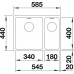 B-Ware BLANCO Andano 340/180-IF Edelstahlspüle Seidenglanz 522975 - GEBOGENE ECKEN