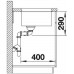 BLANCO Andano 340/340-U Edelstahlspüle InFino Seidenglanz mit Zugknopf 522984