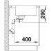 BLANCO Andano 340/18-IF / A Edelstahlspüle InFino Seidenglanz mit Zugknopf 522996