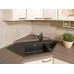 BLANCO LEXA 9 E - Silgranit Eckspüle mit Ablauffernbedienung, alumetallic 515097
