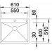 BLANCO Einbauspüle ZEROX 550-IF/A Edelstahl Steelart InFino Ablauf 521637