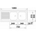 BLANCO Auflagespüle R-ZS 12 x 5 - 2 Edelstahl Naturfinish o.AF. 510504