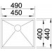 BLANCO Unterbauspüle ZEROX 450-U Edelstahl Steelart | InFino Ablauf | 521587