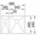 BLANCO Einbauspüle ZEROX 340/180-IF/N Edelstahl Steelart InFino Ablauf Becken links 521611