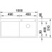 BLANCO Einbauspüle CLARON 5 S-IF Edelstahl Steelart InFino Ablauf Becken rechts 521625
