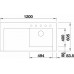 BLANCO Modex M 60 - Silgranitspüle, 1200x605 mm, mit Ablaufsystembedienung, Schwarz 526112