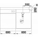 BLANCO Modex M 60 - Silgranitspüle, 1200x605 mm, mit Ablaufsystembedienung, Schwarz 526112