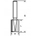 BOSCH Nutfräser 8 mm, D1 6 mm, L 16 mm, G 48mm, 2608628379