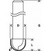 Bosch Hohlkehlfräser, 8 mm, R1 3 mm, D 6 mm, L 12,7 mm, G 50,8 mm