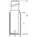 Bosch Nutfräser, 12 mm, D1 25 mm, L 40 mm, G 81 mm