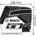 BOSCH GCL 2-50 C Kombilaser in L-BOXX mit 1x2,0 Ah Li Ion Akku,Zubehör-Set 0601066G03