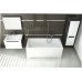 RAVAK Classic SD 800 R Waschtischunterschrank, Strip Onyx/Weiß X000000246