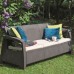 ALLIBERT CORFU LOVE Seat, 3-Sitzer Sofa, braun/schokobraun 17197959