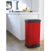 CURVER DECO BIN 50L Rechteckiger Treteimer 39 x 29 x 73 cm rot 02162-931