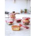 CURVER SMART COOK 0,7L Glasbehälter 15 x 15 x 7 cm transparent/rot 00115-472