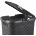 CURVER STYLE 60L Wäschesammler 44,8 x 61,5 x 34,1 cm, dunkelgrau 00707-308