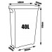 CURVER STYLE 40L Wäschesammler 44,8 x 61,5 x 26,5 cm, creme 00709-885