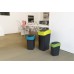 CURVER FLIP BIN 25L Mülleimer 47 x 26 x 34 cm schwarz/grün 02171-847
