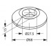 Danfoss Wandrosetten für Einzelanschluss, chrom 013G3133
