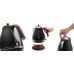 DeLonghi KBOV 2001.BK Wasserkocher (1.7 l, Retro-Look) schwarz
