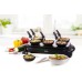 DOMO Wok 6 Pfännchen 1000W, Schwarz DO8710W