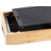 DOMO Bamboo Style Elektrischer Tischgrill Plancha (36x14cm/1000W) DO9270G