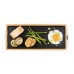 DOMO Bamboo Style Elektrischer Tischgrill Plancha (36x14cm/1000W) DO9270G