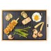DOMO Bamboo Style Elektrischer Tischgrill Plancha (42x28cm/1800W) DO9271G