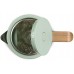 DOMO WOOD YOU Wasserkocher (1,7l/2200W), Edelstahl, grün DO9282WK