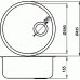 NOVASERVIS Spülbecken rund, 430 mm, mit Überlauf, Edelstahl DR43