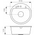 FERRO MEZZO II Granitspüle 510mm, Grau DRGM1/51GA