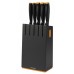 FISKARS Messerblock, 5-teilig, Design-Messerblock, schwarz 1014190