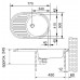 Franke Pamira PMN 611, 770x500 mm, Edelstahl Einbauspüle glatt 101.0286.010