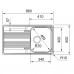 Franke SMART SRX 611-86, 860x500 mm, Küchenspüle, Edelstahl 101.0395.016