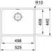 AUSVERKAUF - FRANKE Sirius SID 110-50 Tectonite Spüle 525 mmx440 mm, schwarz